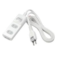 エルパ (ELPA) 扉付タップ コンセント 延長コード 安全 3個口 1ｍ 125V 15A 集中スイッチ WBS-T3010B(W) | ハピネスストア
