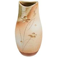 丸伊製陶 信楽焼 へちもん 花瓶 陶器 フラワーベース 明陽長 高さ約26cm 陶製 日本製 MR-1-2542 | ハッピースクエア
