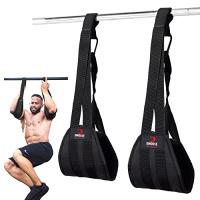 DMoose Fitness 腹筋建物とコア筋力トレーニング用ハンギングアブストラップ、Abトレーニング用腕のサポート男性と女性用パッド入りのジム機器 | ハッピースクエア