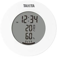 タニタ 温湿度計 時計 温度 湿度 デジタル 卓上 マグネット ホワイト TT-585 WH | ハッピースクエア
