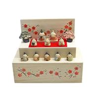クラフトマンハウス ひな人形 花木箱 雛段飾り 全長:男雛5ｃｍ・女雛4ｃｍ | ハッピースクエア