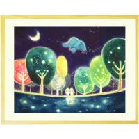 癒しの絵画 壁掛け インテリア 安らぐ絵 心の森が輝く時間 額入り Lサイズ ポエム付 北欧 部屋に飾る絵 リビング 癒される絵 ヒーリング アート Dn06 Gaku Large 絵画通販 笑顔 癒し Happy Vision 通販 Yahoo ショッピング