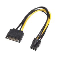 KAUMO SATA電源(オス) ー PCI-E電源6ピン(オス) 電源変換ケーブル | Haru Online shop