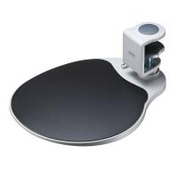 サンワダイレクト マウステーブル 360度回転 クランプ式 硬質プラスチック製 ライトグレー 200-MPD021W | Haru Online shop
