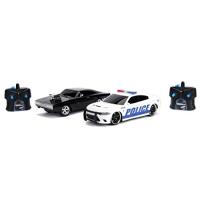 Jada Fast &amp; Furious Chase ツインパック - Dom's Dodge Charger R/T &amp; Dodge Charger SRT Hellcat、Police &amp; Chase Car Rc、USB 【並行輸入品】 | 輸入雑貨 HASインターナショナル