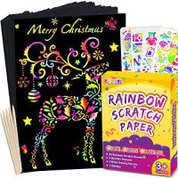 pigipigi Scratch Paper Art for Kids - 59 Pcs Magic Rainbow Scratch Paper Off Set Scratch Crafts Arts Supplies Kits Pads Sheets Bo【並行輸入品】 | 輸入雑貨 HASインターナショナル