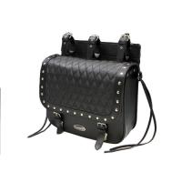 バイク ケース（バッグ） キャリア EASYRIDERS ダイアモンドステッチ サドルバッグ シングル 脱着タイプ BLK イージーライダース 6876 | NB・バイク用品はとや