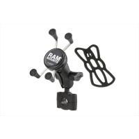 RAM MOUNTS(ラムマウント) Xグリップ S ＆バーマウントベース M セット ショートアーム φ19.05-25.4mm対応 1インチボール RAM-B-408-75-1AUN7U | ヘルメット・バイク用品はとや