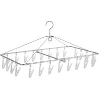 無印良品 アルミ角型ハンガー 幅61×奥行36cm 24ピンチ 44314517 シルバー | 葉月Yahoo!店