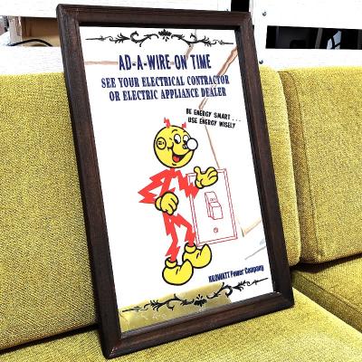 ポパイ POPEYE パブミラー 鏡 ミラー 壁掛け　ヴィンテージ品　貴重 USAビンテージ POPEYEポパイ ウォールミラー パブミラー 46×31cm