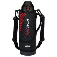 真空断熱 スポーツボトル （保冷専用） 1,500ml ブラックオレンジ FJS-1500F BKOR (水筒 ワンタッチ ストラップ付 部活 スポーツボトル 保冷 サーモス) 爆買 | DIY.com