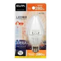 LEDシャンデリア型E17L色 LDC4CL-E17-G351 ELPA [ＬＥＤ電球] | DIY.com