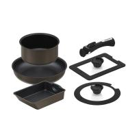 ダイヤモンドコートパン 6点セット ブラウンメタリック MEGI-6S (鍋 フライパンセット IH ガス オーブン 食洗器 アイリスオーヤマ) 爆買 | DIY.com