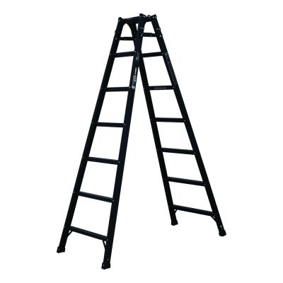 インテリア用梯子ブラック　パイプハシゴ　中古 長谷川工業 【 LUB2-45 】はしご 2連はしご 4.48m 脚部伸縮 ハセガワ