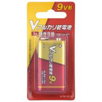 オーム電機 Vアルカリ乾電池 9V形 1本08-4045 6LR61VN1B[電池:アルカリ乾電池] | DIY.com