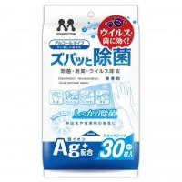 ズバッと除菌 ウェットシートAg 30枚入 (植物性アルコール＋銀イオン) C-68 プロスタッフ [除菌シート オフィス 学校 社内 レジャー] | DIY.com