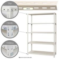 スチールラック 幅120×奥行45×高さ180cm 5段 ホワイト NC-2-18-5 (オフィス家具 スチール棚 スチールラック 業務用 収納棚 収納ラック キタジマ) 爆買 | DIY.com