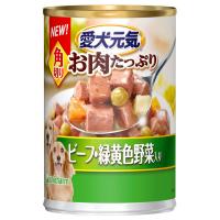 ユニ・チャーム unicharm 愛犬元気 缶 角切り ビーフ・緑黄色野菜入り 375g 65774 | ホームセンターグッデイ