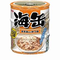 海缶ミニ3P ささみ入りかつお 180g 猫缶 猫 缶詰 猫ウェットフード 猫ウェット キャットフード アイシア | ホームセンターグッデイ