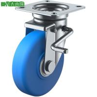 ■プレート式 自在 キャスター モノマーキャストナイロン 車輪径200mm ストッパー付き Jタイプ JB(R)型 取付寸法115×115(105×105)【1161114:0】[店頭受取不可] | PROsite Yahoo!店