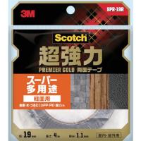 ■3M スコッチ 超強力両面テープ プレミアゴールド スーパー多用途 粗面用 19mm×4m【3892953:0】[店頭受取不可] | PROsite Yahoo!店