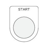 ■IM 押ボタン/セレクトスイッチ(メガネ銘板) START 黒 φ22.5 40×30×2mm【4384598:0】[店頭受取不可] | PROsite Yahoo!店