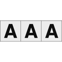 ■【在庫限り】TRUSCO アルファベットステッカー 50×50 「A」 透明地/黒文字 3枚入【4389131:0】[店頭受取不可] | PROsite Yahoo!店