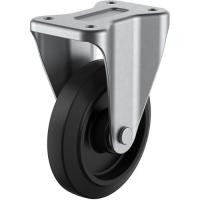 ■ユーエイ プレート式 固定 ステンレスキャスター ゴム 車輪径150mm  Jタイプ SUS-K型 取付寸法100×56【4405803:0】[店頭受取不可] | PROsite Yahoo!店