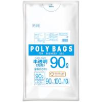 ■オルディ ポリバッグゴミ袋 90L 0.05mm 乳白半透明 10P《20冊入》【5609920×20:0】[送料別途見積り][店頭受取不可] | PROsite Yahoo!店