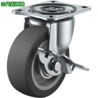 ■ユーエイ プレート式 自在 キャスター エラストマー 車輪径38mm ストッパー付き Gタイプ G-S型 取付寸法36×28【7549202:0】[店頭受取不可] | PROsite Yahoo!店