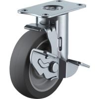 ■ユーエイ プレート式 自在 キャスター エラストマー 車輪径75mm ストッパー付き SILENTタイプ EF-DS型 取付寸法56×28【8093571:0】[店頭受取不可] | PROsite Yahoo!店