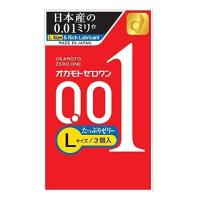 オカモト ゼロワン0.01 たっぷりゼリーLサイズ 3個入 コンドーム 避妊具 スキン | ヘルシーボックス