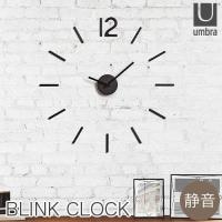 Umbra 壁に貼る時計 DIY ブリンク ウォールクロック ブラック 21005400040 BLINK CLOCK アンブラ entrex アントレックス 時計 壁時計 | ハートマークショップ