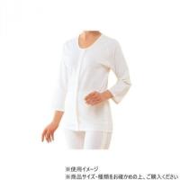 神戸生絲　婦人前開き7分袖(マジック式)L  No.50  ワンタッチ肌着オフ白 | なないろモール