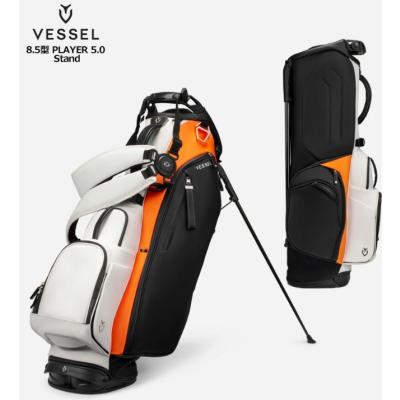 Vessel キャディバッグ オレンジ ブラック VESSEL（スポーツ） ゴルフ用バッグ（色：オレンジ系）｜ゴルフ