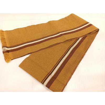 本場黄八丈　半巾帯　黄八 本場黄八丈の半幅帯～鳶色やグレーも～ : ぶどうの木の小りす