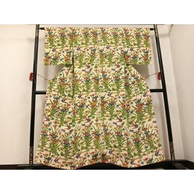平和屋着物●訪問着　紅型　花鳥文　鬼しぼ縮緬　正絹　逸品　AABG4885ph 紅型訪問着のおすすめ人気商品一覧 通販 - Yahoo!ショッピング