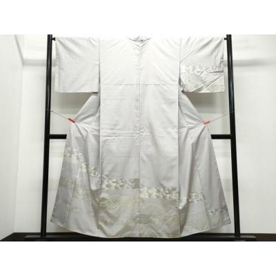 白大島　胴抜き仕立て　手縫い　ゆったり　裄長　新品未使用　本場大島紬　旗印　単衣 713d18cf79300fa006612b77174454