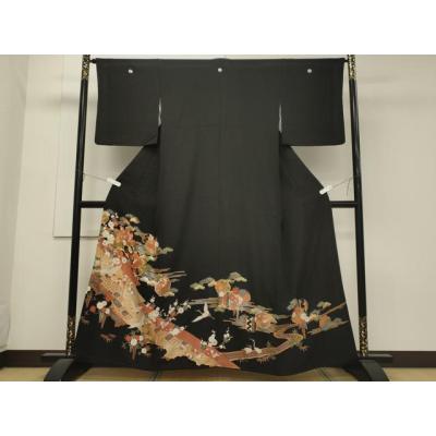 平和屋着物○豪華色留袖 作家物 駒刺繍 菱洋花文 暈し