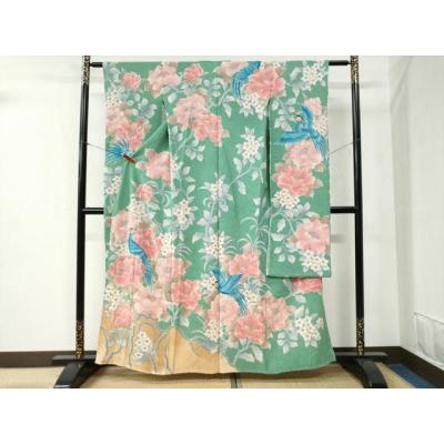 平和屋本店■極上　名門　藤娘きぬたや・総絞り　訪問着　鳳凰吉祥花文　逸品　DZAA4694kh5 平和屋本店□極上 名門 藤娘きぬたや・総絞り 訪問着 鳳凰吉祥花文