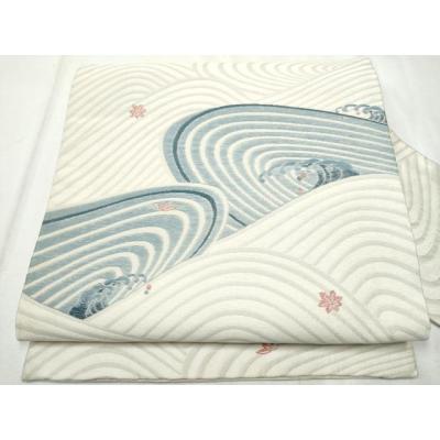 平和屋着物●九寸名古屋帯　美保姿　竜田川　銀糸　正絹　逸品　CABD0695hy 美保 姿 帯のおすすめ人気商品一覧 通販 - Yahoo!ショッピング