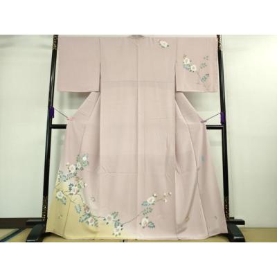 平和屋着物□染色作家 青木龍雲 訪問着 霞扇面花文 暈し