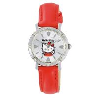 シチズン 腕時計 ハローキティ 防水 革ベルト 日本製 0003N003 シルバー/レッド 4966006058192/送料無料 | 海のネット