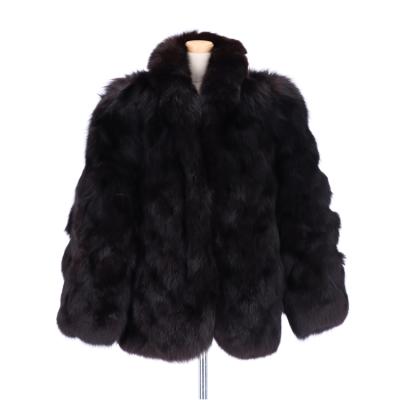 毛皮コート SAGA FOX 金サガ ふわふわ パープル 紫 とても希少 9号