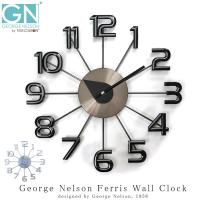 George Nelson Ferris Wall Clock ウォールクロック 掛け時計 インテリア 時計 メタル 壁掛け時計 おしゃれ モダン アメリカ ギフト プレゼント | エルベートブルーレーベル