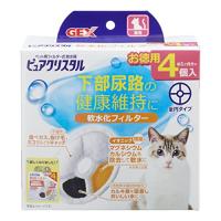 GEX ピュアクリスタル 軟水化フィルター全円タイプ猫用 純正 活性炭+イオニック 下部尿路の健康維持 4個入 | ヘルクレス ヤフーショップ