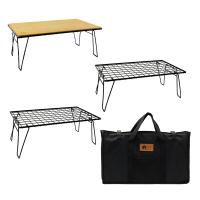 超人気 HIBARI フィールドラック キャンピングラック 3個セット 収納ケース付き 天板付き マットブラック コンパクト アウトドアテーブル 折りたたみ テーブル | HIBARI