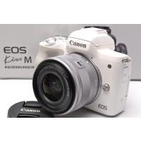 キヤノン Canon ミラーレス一眼 EOS Kiss M レンズキット ホワイト SDカード付き 中古 | カメラのヒデヨシ