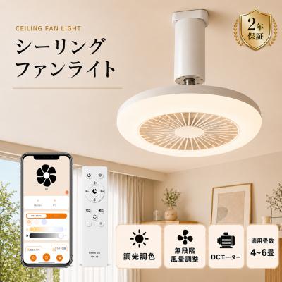 LEDシーリングファンライト 4畳 6畳 小型 調光調色 リモコン付き