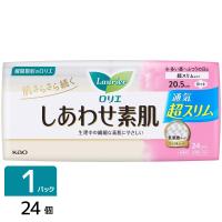 花王 ［在庫限り特価］ロリエ しあわせ素肌 生理用ナプキン 通気超スリム 多い昼~ふつうの日用 20.5cm 羽つき 24個 4901301282408 | ひかりTVショッピングYahoo!店